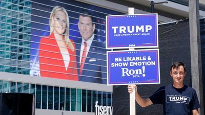 Image for story: Republican candidates struggle for attention at a Trump-less first GOP primary debate